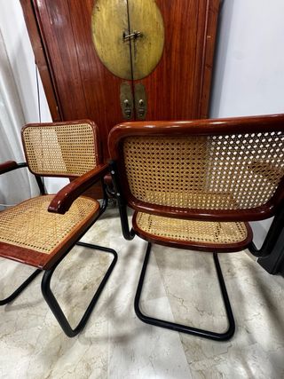 Sillas Cesca Marrón Madera y Metal negro