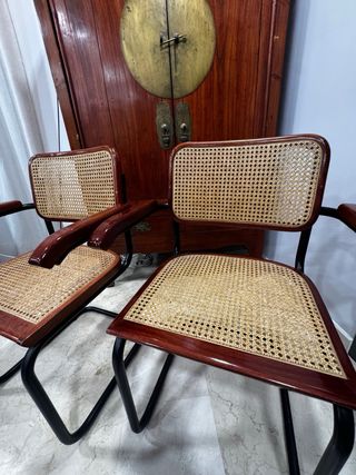 Sillas Cesca Marrón Madera y Metal negro