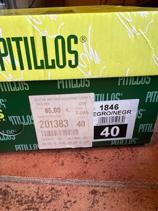 Botines Pitillos Negros Talla 40