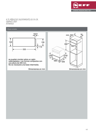 Calienta platos Neff N17HH10G0