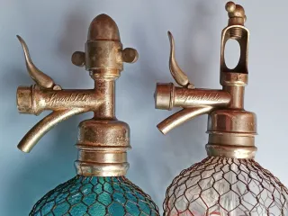 Lote 2 Sifones Antiguos Modelo Sparklets. Siglo XX