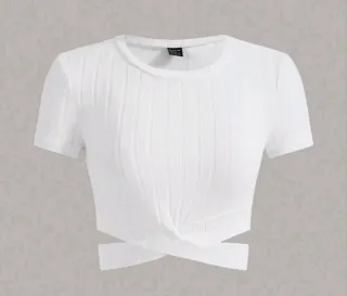 Top Curto Manga Curta Verão