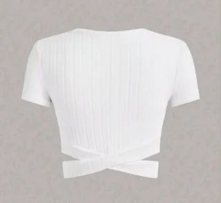 Top Curto Manga Curta Verão