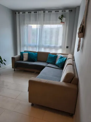 Sofá modular 5 plazas tela beige