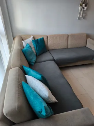 Sofá modular 5 plazas tela beige