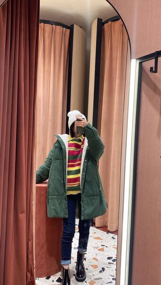 Abrigo Max&Co verde con capucha