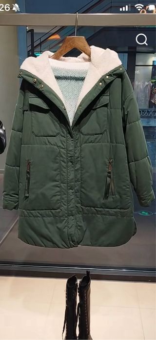 Abrigo Max&Co verde con capucha