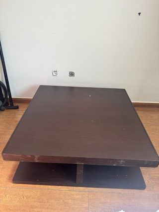Mesa de centro moderna madera oscura