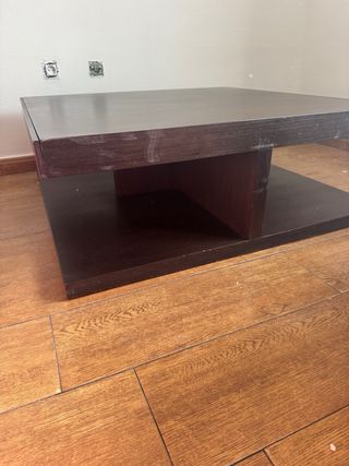Mesa de centro moderna madera oscura