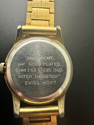 Reloj President Quarzo Chapado en Oro