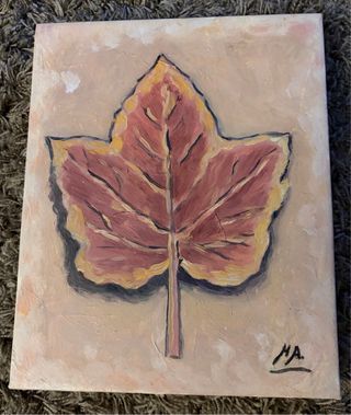 Foglie Autunnali su Tela ad Olio