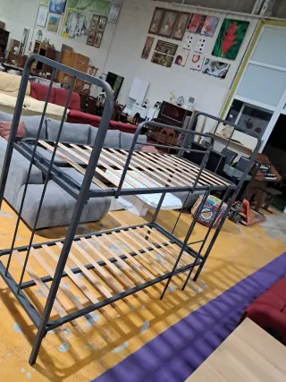 Cama Litera 80x190 Metal y Madera