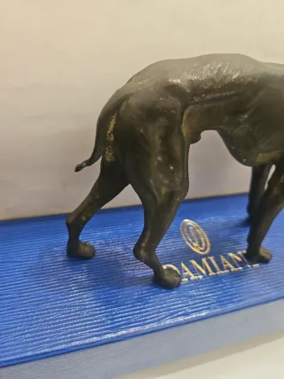 Antico bronzo levriero 14x11cm.