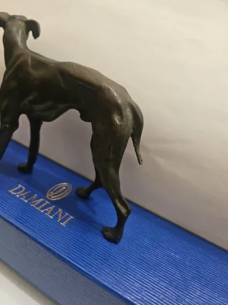 Antico bronzo levriero 14x11cm.