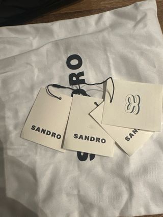 Bolso Piel Sandro Negro Bandolera