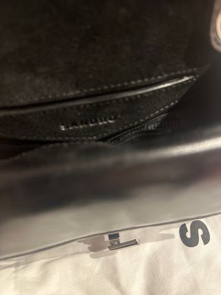 Bolso Piel Sandro Negro Bandolera