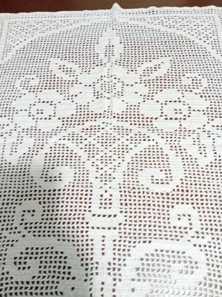 Tendina/Copritutto uncinetto fatto a mano cm74x56
