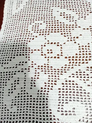 Tendina/Copritutto uncinetto fatto a mano cm74x56