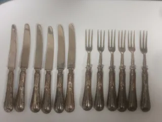 Cubiertos postre antiguos vintage