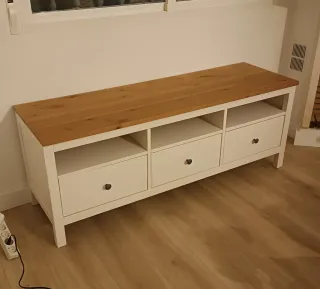 Mueble TV Ikea Hemnes Madera Blanca