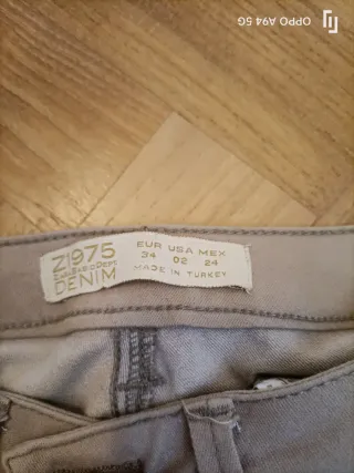 Pantaloni Zara donna beige con zip