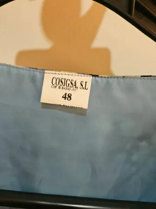 Conjunto falds y blusa floral azul y multicolor