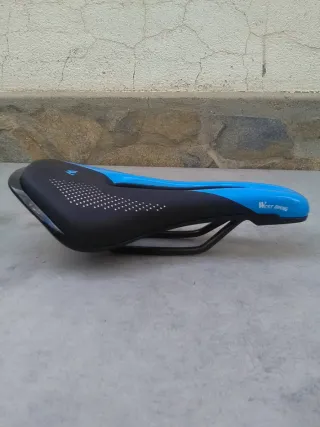 SILLÍN WEST BIKING DE GEL AZUL/NEGRO.