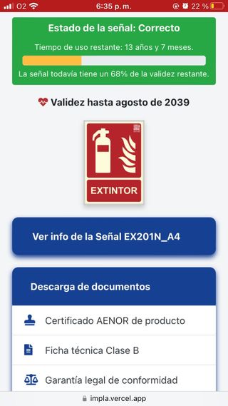 Cartel Extintor Homologado