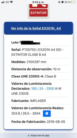 Cartel Extintor Homologado