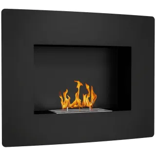 Chimenea Bioetanol Pared 0.9L Negra/Marrón
