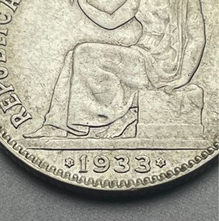 1 Peseta de 1933, II República Española, *3 *4
