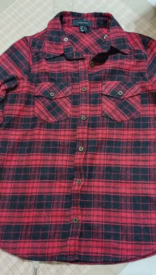 Camicia donna Atmosphere XS quadri rossi neri