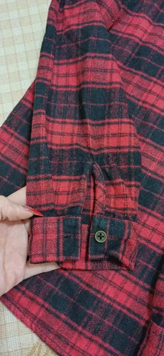 Camicia donna Atmosphere XS quadri rossi neri