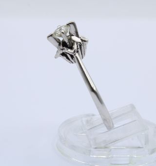 Anillo Oro Blanco 18kt Diamante