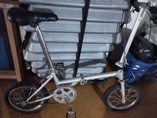 Bicicleta plegable plateada