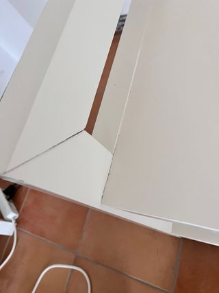Mesa auxiliar 2 baldas blanco roto