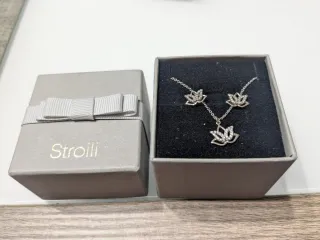 Stroili Collana e Orecchini Fiori di Loto Argento