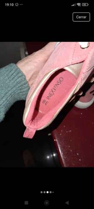 Zapatillas lona rosa Talla 38