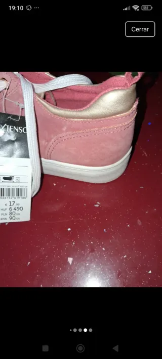 Zapatillas lona rosa Talla 38