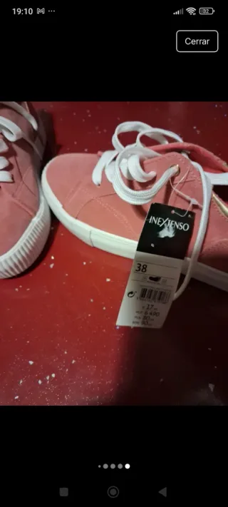 Zapatillas lona rosa Talla 38