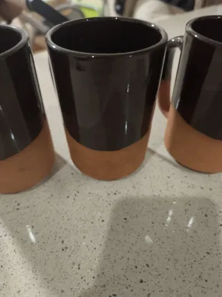 Juego de 3 tazas de cerámica