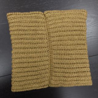 Scaldacollo sartoria verde cachi in lana biologica