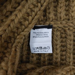 Scaldacollo sartoria verde cachi in lana biologica