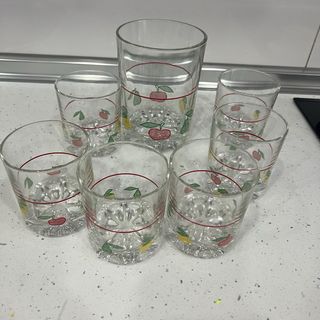 Juego vasos y cubitera frutas