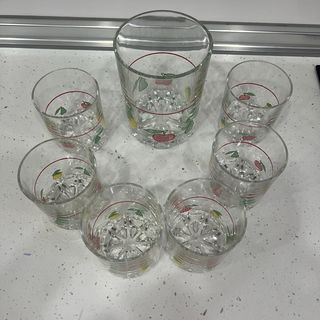 Juego vasos y cubitera frutas