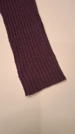 Cardigan lungo cappuccio viola taglia unica