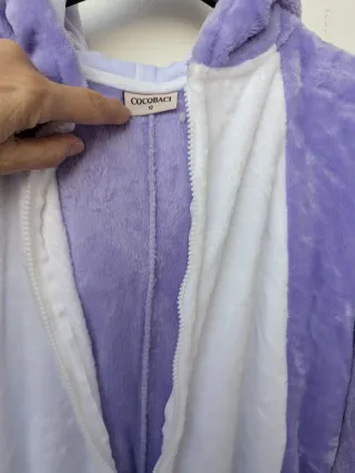 Vestito unicorno viola con cappuccio