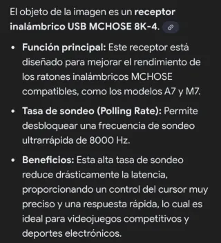 Receptor Inalámbrico MCHOSE 8K