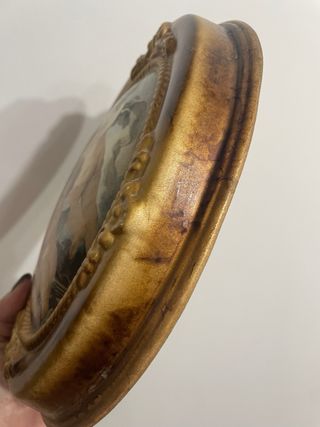 Quadretto ovale con angeli