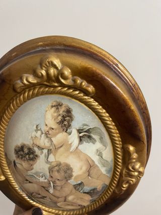 Quadretto ovale con angeli